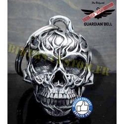 Clochette moto ou guardian bell flaming skull
