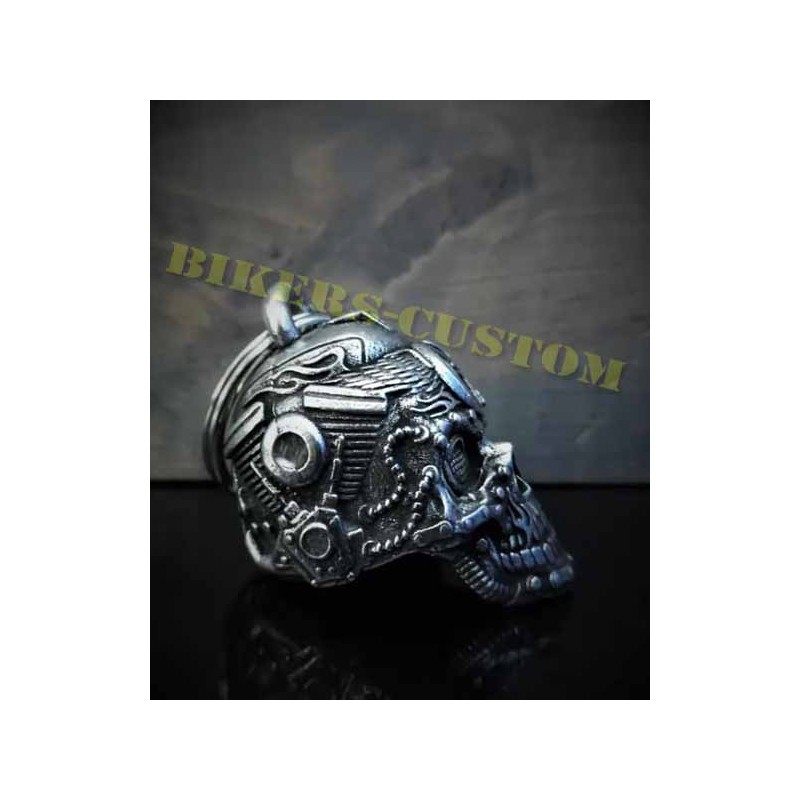 Bikers-Custom : Clochette moto ou guardian Motorhead Skull
