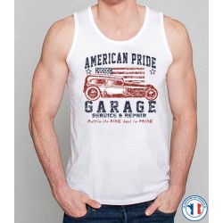 Bikers-Custom : Débardeur homme AMERICAN PRIDE GARAGE