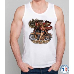 Bikers-Custom : Débardeur homme LIVE THE LEGEND BABE