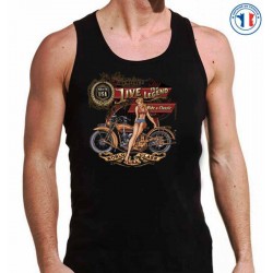Bikers-Custom : Débardeur homme LIVE THE LEGEND BABE