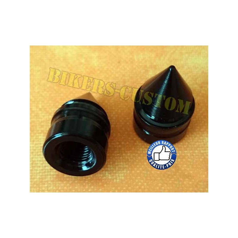 Bikers-Custom : Bouchons de valves spike noir