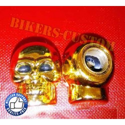 Bouchons de valves skull gold