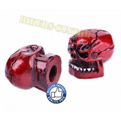 Bikers-Custom : Bouchons de valves crazy skull