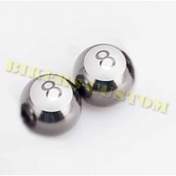 Bouchons de valves boule 8 silver