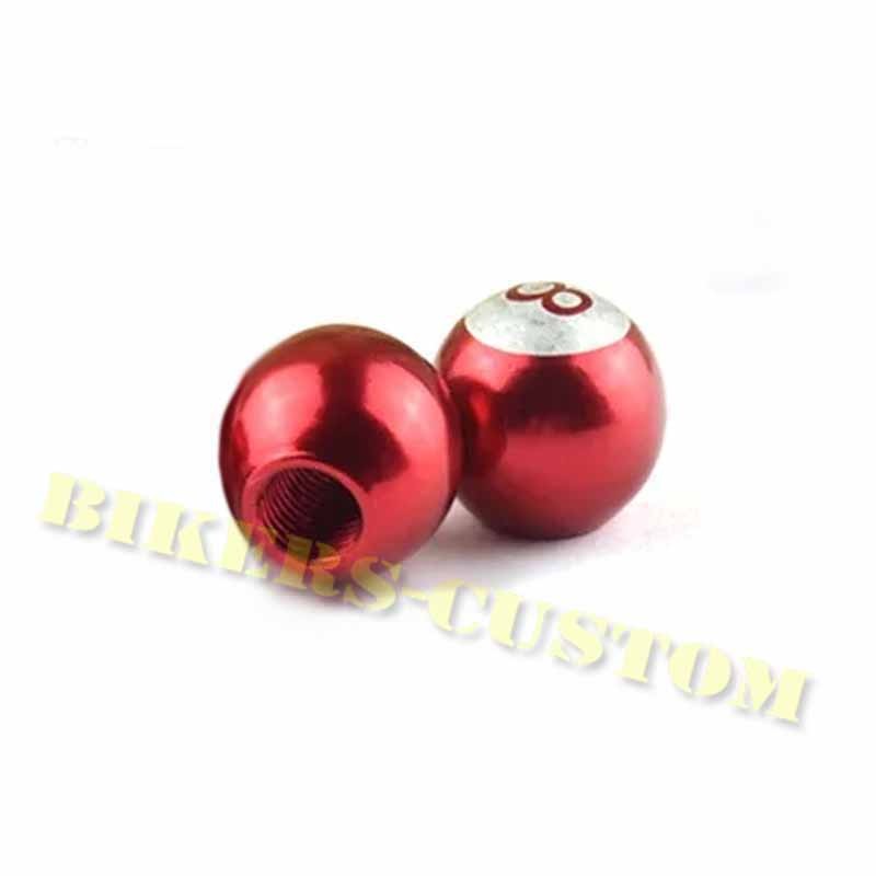 Bikers-Custom : Bouchons de valves boule 8 Rouge