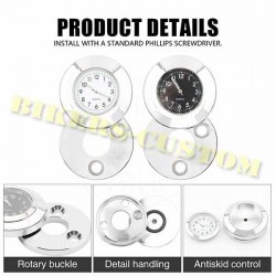 Montre de guidon sur console, pour Harley