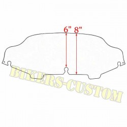 Bikers-Custom : Pare brise, saute vent electra, street glide en 6 inch et 8 inch
