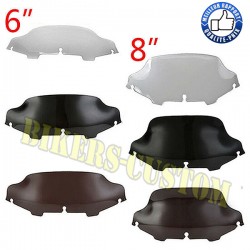 Bikers-Custom : Pare brise, saute vent electra, street glide en 6 inch et 8 inch
