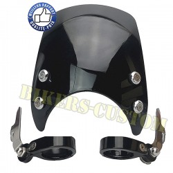 Bikers-Custom : Pare brise fumé ou noir pour Harley et custom