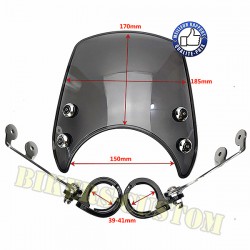 Bikers-Custom : Pare brise fumé ou noir pour Harley et custom