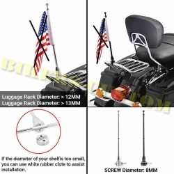 Bikers-Custom : Porte drapeaux pour Harley et custom