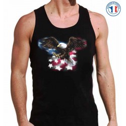 Bikers-Custom : Débardeur homme FLAG EAGLE