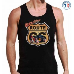 Bikers-Custom : Débardeur homme ROUTE 66 HOT ROD