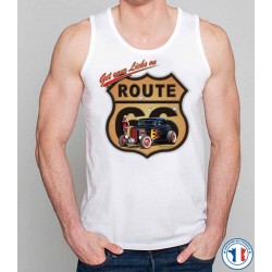 Bikers-Custom : Débardeur homme ROUTE 66 HOT ROD