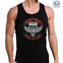 Bikers-Custom : Débardeur homme BORN TO RIDE
