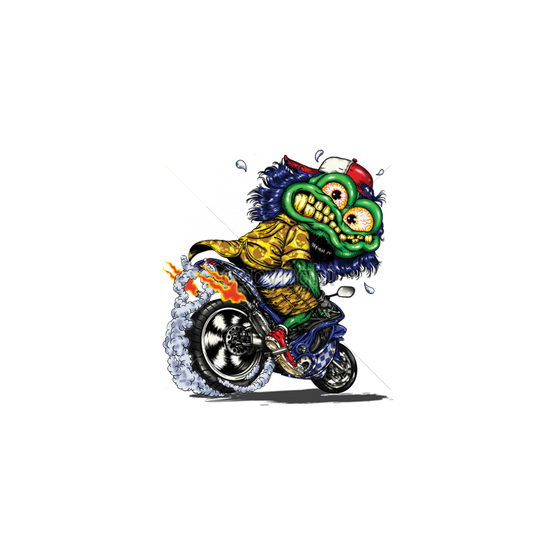 Bikers-Custom : Sweat biker GREEN MONSTER CYCLE