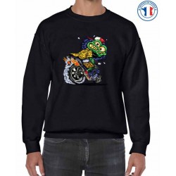 Bikers-Custom : Sweat biker GREEN MONSTER CYCLE