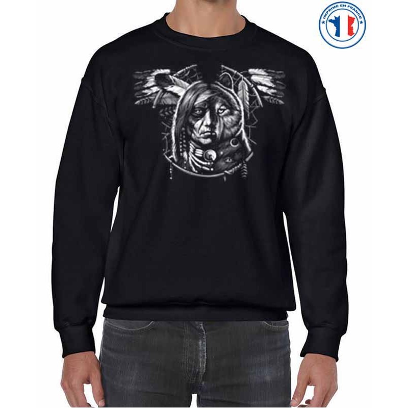 Bikers-Custom : Sweat biker WOLF SPIRIT