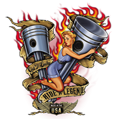 Bikers-Custom : Sweat biker RIDE LEGEND