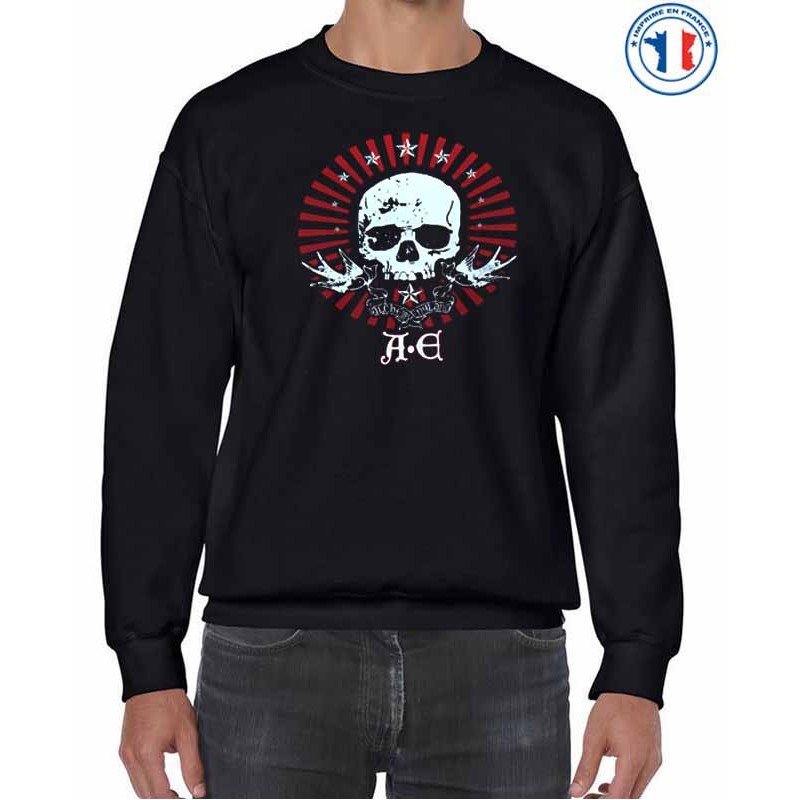 Bikers-Custom : Sweat biker A.E SKULL