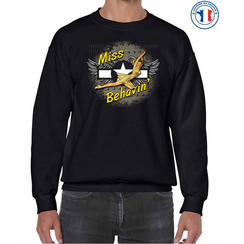 Bikers-Custom : Sweat biker MISS BEHAVIN