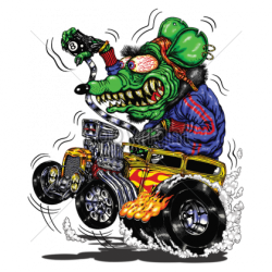 Bikers-Custom : Sweat zippé GREEN MONSTER YELLOW HOT ROD