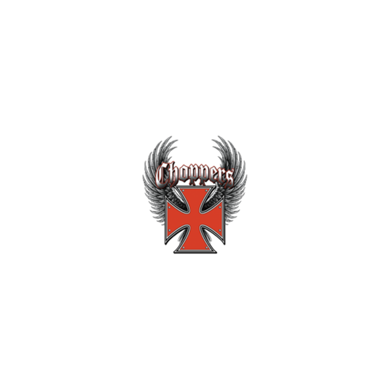 Bikers-Custom : Sweat zippé CROIX TEMPLIER ROUGE
