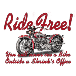 Bikers-Custom : Sweat zippé RIDE FREE !