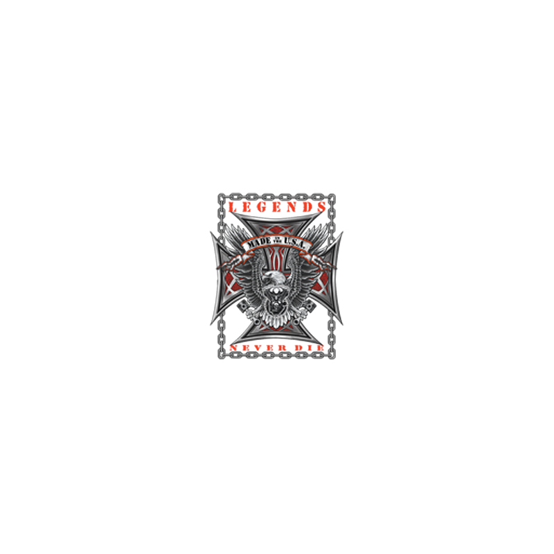 Bikers-Custom : Sweat zippé LEGEND NEVERDIE