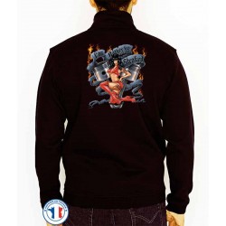 Bikers-Custom : Sweat zippé RATHER'S BE STOKED