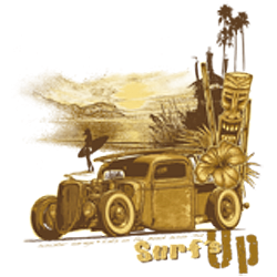 Bikers-Custom : Sweat zippé SURF'S UP