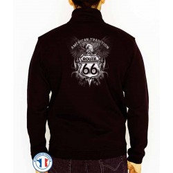 Bikers-Custom : Sweat zippé AMERICAN TRADITION