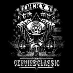 Bikers-Custom : Sweat zippé LUCKY 7