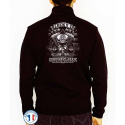 Bikers-Custom : Sweat zippé LUCKY 7