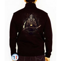Bikers-Custom : Sweat zippé TIME TO RIP
