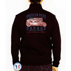 Bikers-Custom : Sweat zippé AMERICAN PRIDE GARAGE