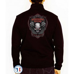 Bikers-Custom : Sweat zippé HARDCORE