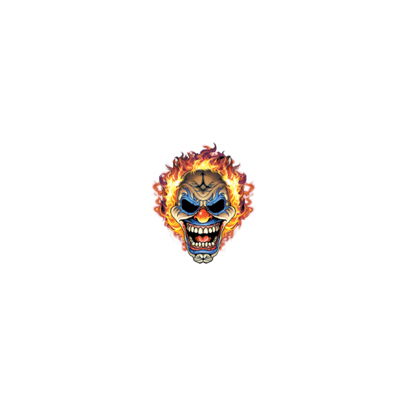 Bikers-Custom : Sweat zippé THE CLOWN FLAMING