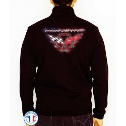 Bikers-Custom : Sweat zippé CORVETTE