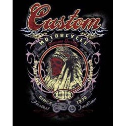 Bikers-Custom : Sweat zippé CUSTOM INDIAN