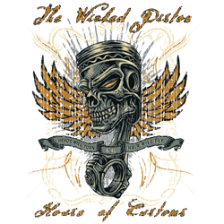 Bikers-Custom : Sweat zippé WICKET PISTON