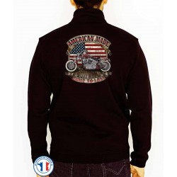 Bikers-Custom : Sweat zippé BUILT TO LAST