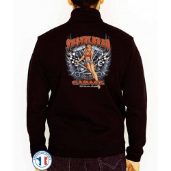 Bikers-Custom : Sweat zippé SHOVELHEAD