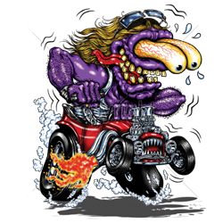 Bikers-Custom : Sweat capuche PURPLE MONSTER RED HOT ROD