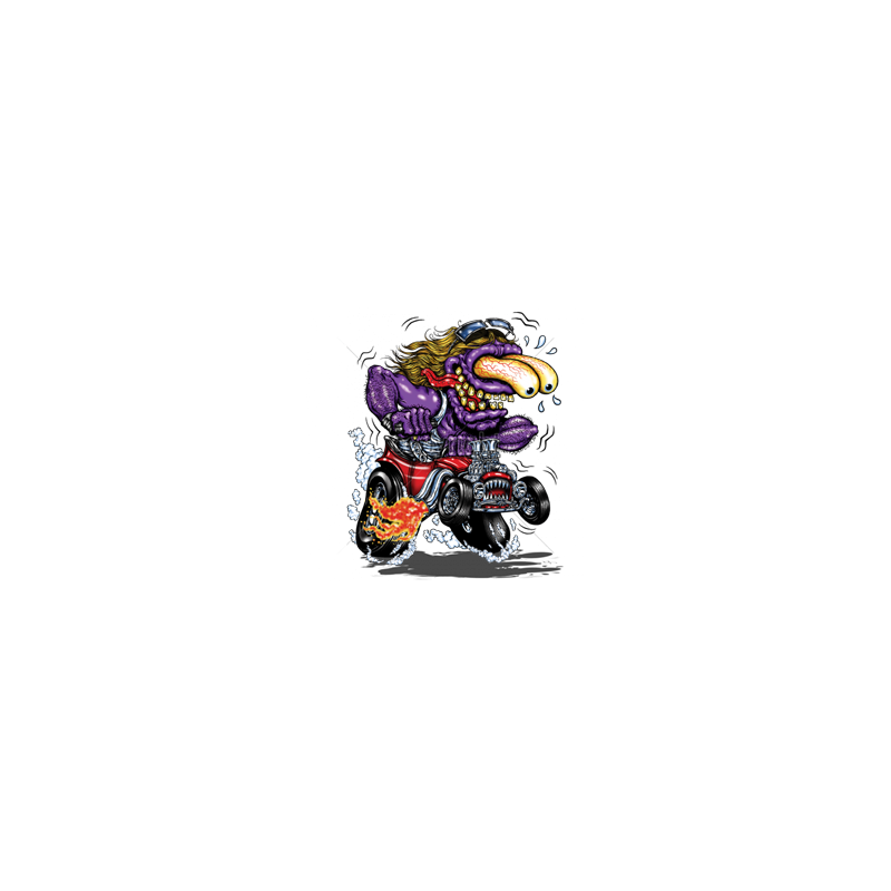 Bikers-Custom : Sweat capuche PURPLE MONSTER RED HOT ROD