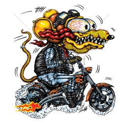 Bikers-Custom : Sweat capuche YELLOW MONSTER ORANGE CYCLE.