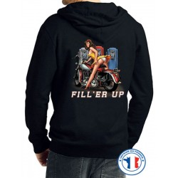 Bikers-Custom : Sweat capuche FILL'ER UP