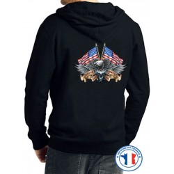 Bikers-Custom : Sweat capuche WILD BREED