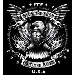Bikers-Custom : Sweat capuche RIDE THE BEST FTW